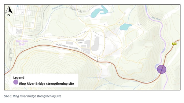 Ring River Bridge map Feb 2024 