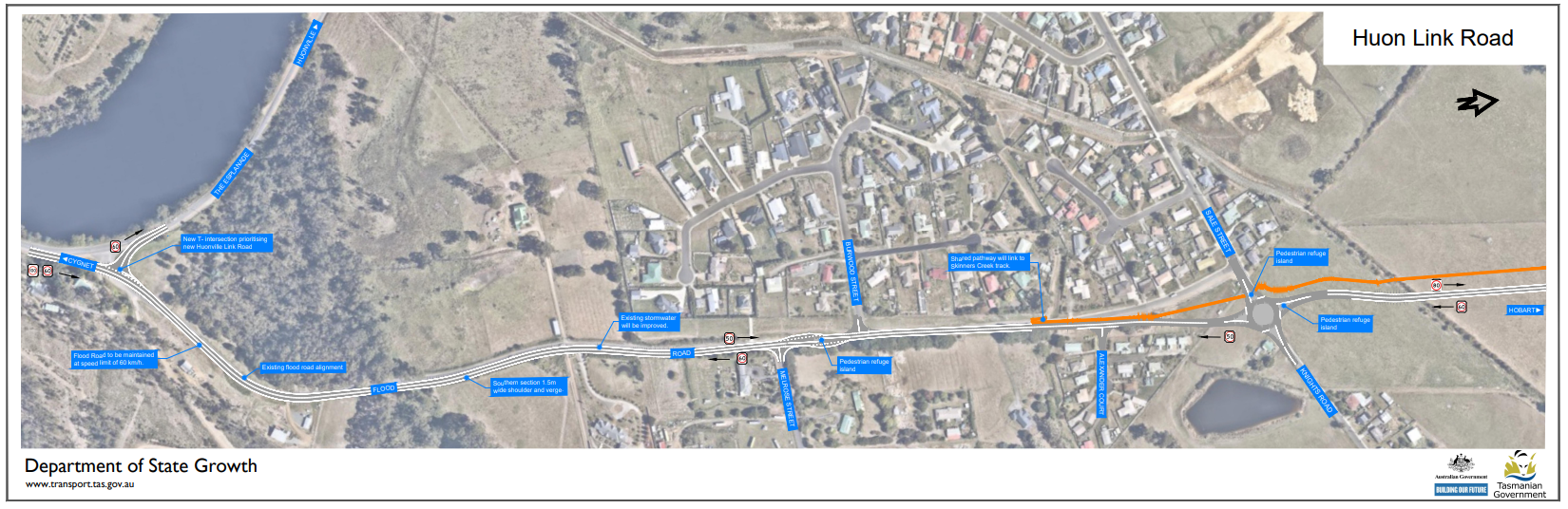 Huon Link Road Roll Plan preview - July 2022