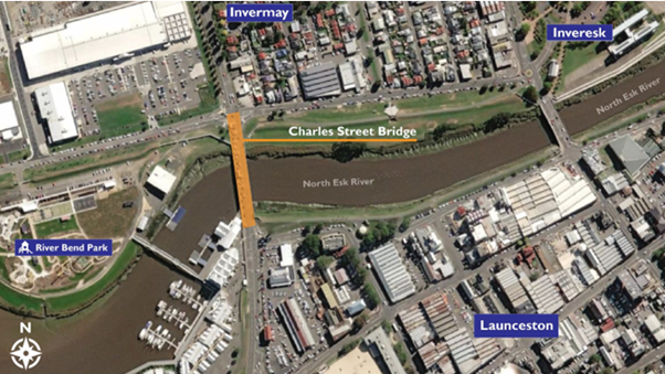 Charles Street Bridge map 