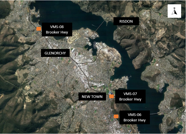 Figure 2 City of Hobart and GCC locations OTIS March 2024 